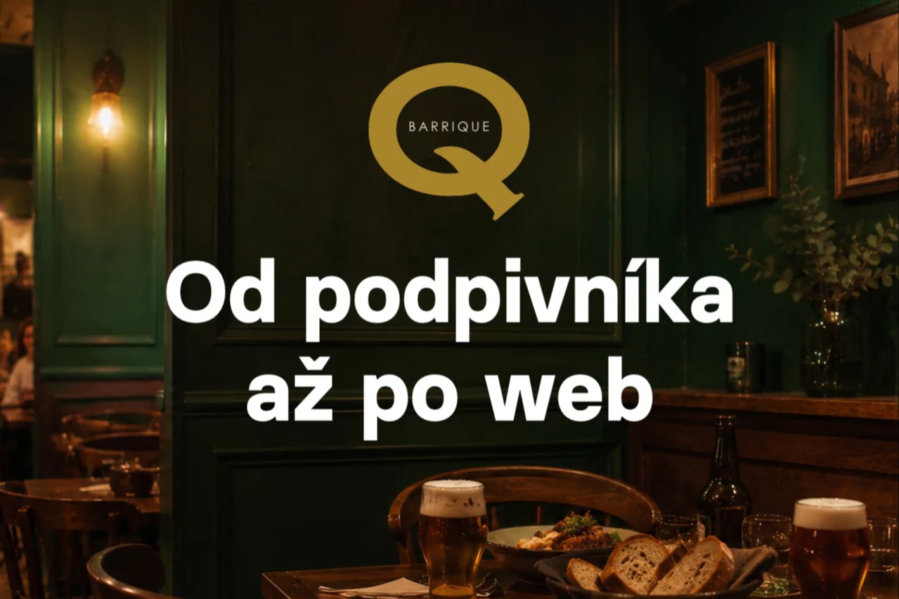 The BARRIQUE Žilina restaurant interior with the logo, beer and bread on the table